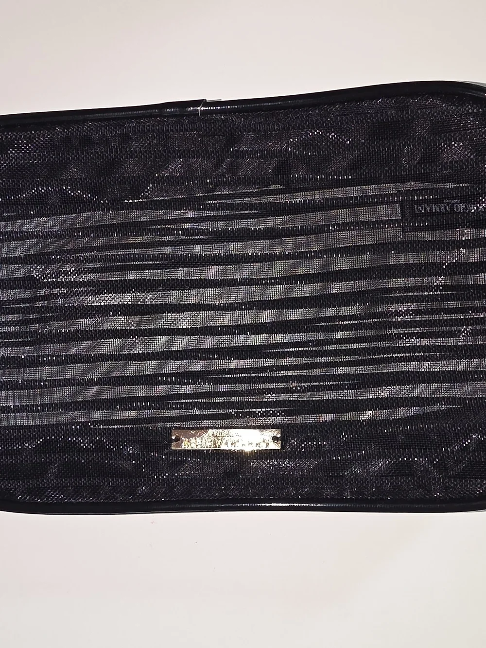 Giorgio Armani Men’s Black Textured Wallet with Gold Logo